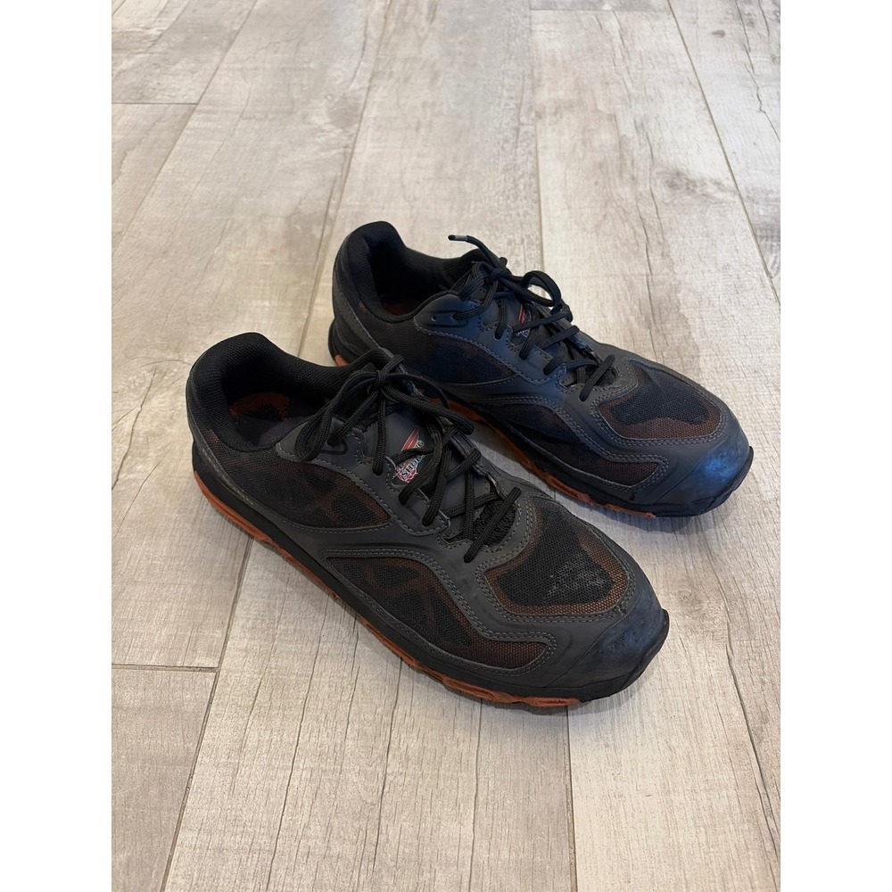 Red Wing 6338 CoolTech Athletics Mens Black Orange Safety Toe Work Shoes 11.5 D
